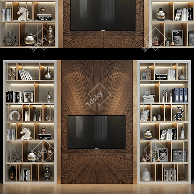 Modern TV Shelf | Stylish Storage 3D model image 1