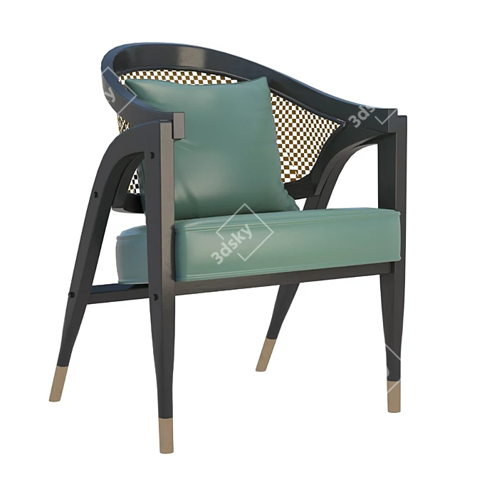 Asian Inspired Armchair 3D model image 1