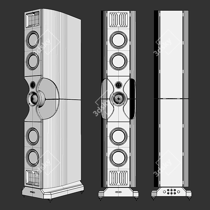 PMC Fact Fenestria Floor Standing Speakers 3D model image 2