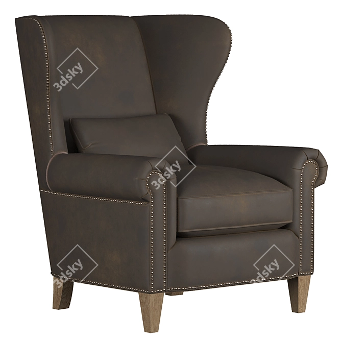 Elegant Malonne Armchair 3D model image 1