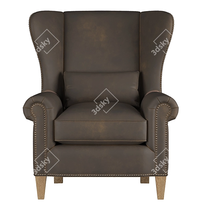 Elegant Malonne Armchair 3D model image 2