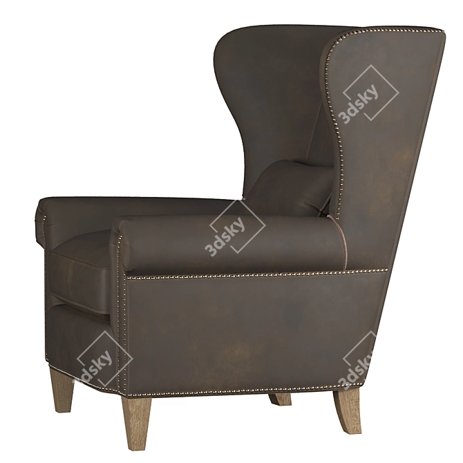 Elegant Malonne Armchair 3D model image 3