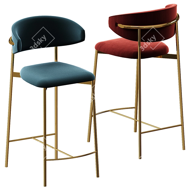 Modern Elegance: Calligaris Oleandro Chair 3D model image 1