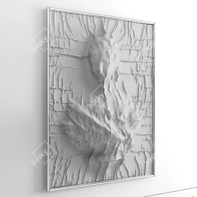 Elegant Virgin Mary Arch Frame 3D model image 5