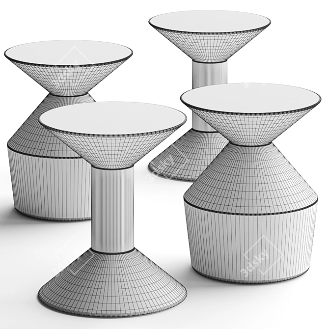 Sleek Shape Coffee Tables 3D model image 2