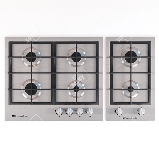 Electronicsdeluxe Gas Hob Duo 3D model image 1