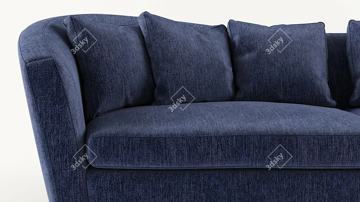 Elegant Vintage Sofa 3D model image 2