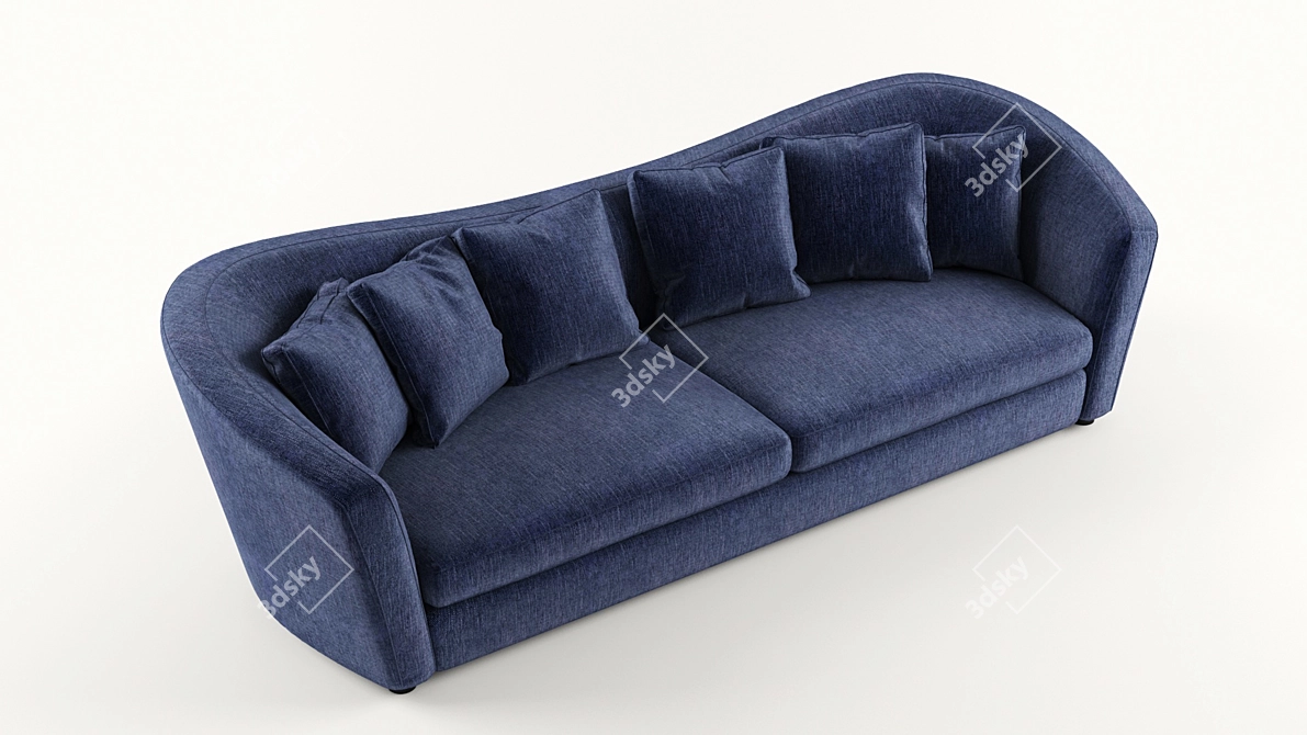 Elegant Vintage Sofa 3D model image 3