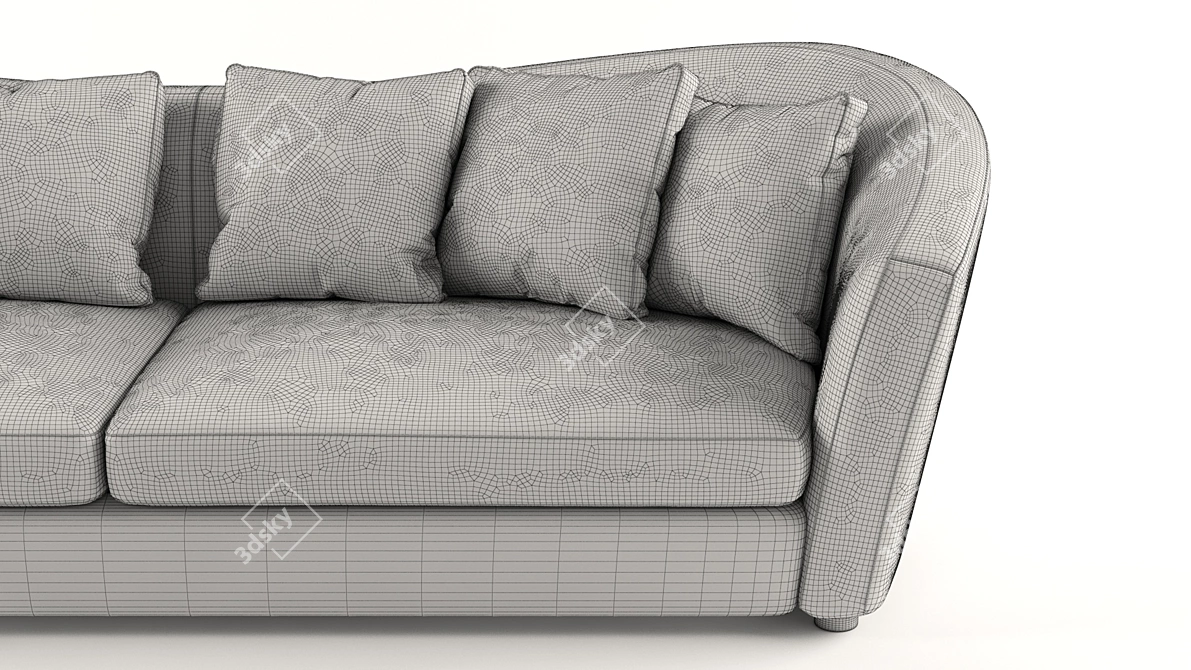 Elegant Vintage Sofa 3D model image 5