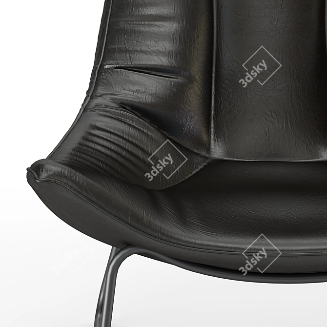 Luxury Leather Beal Armchair 3D model image 6