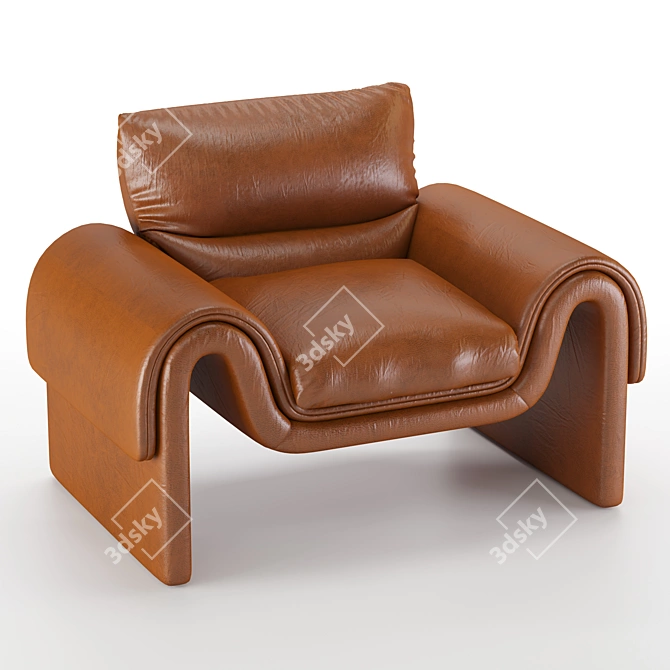 Retro De Sede Leather Chair 3D model image 1