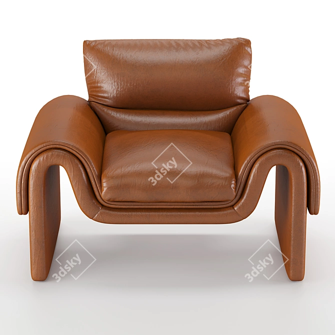 Retro De Sede Leather Chair 3D model image 2