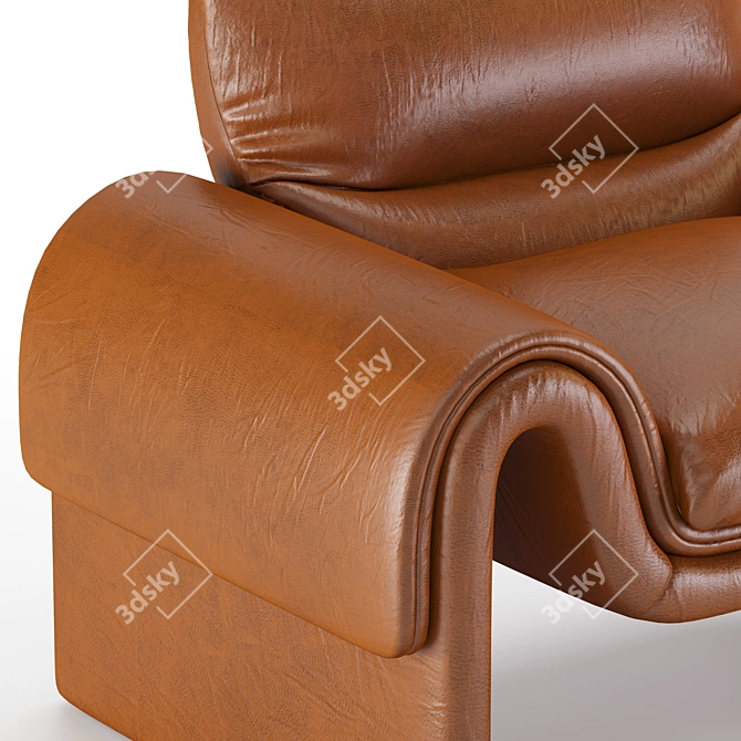 Retro De Sede Leather Chair 3D model image 3