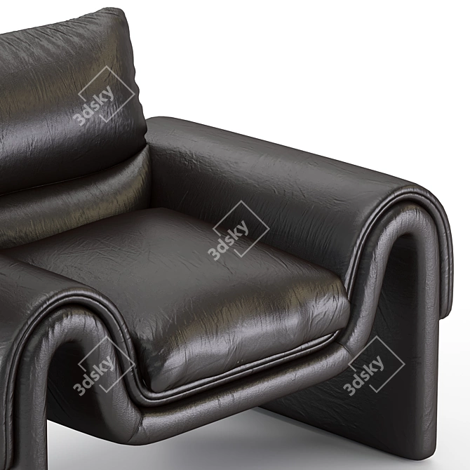 Retro De Sede Leather Chair 3D model image 6