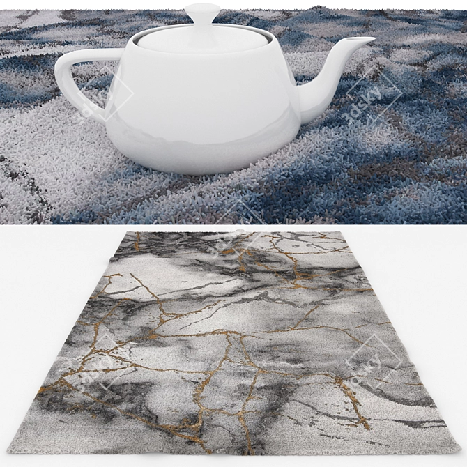 Versatile 6-Piece Rug Set: VRayFur, DisplacementMod & More 3D model image 3