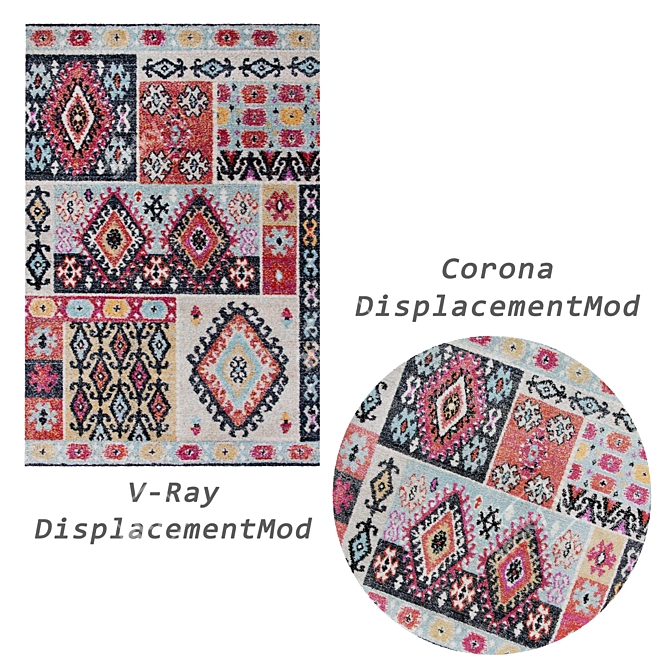 Versatile Set of 8 Rugs 3D model image 3