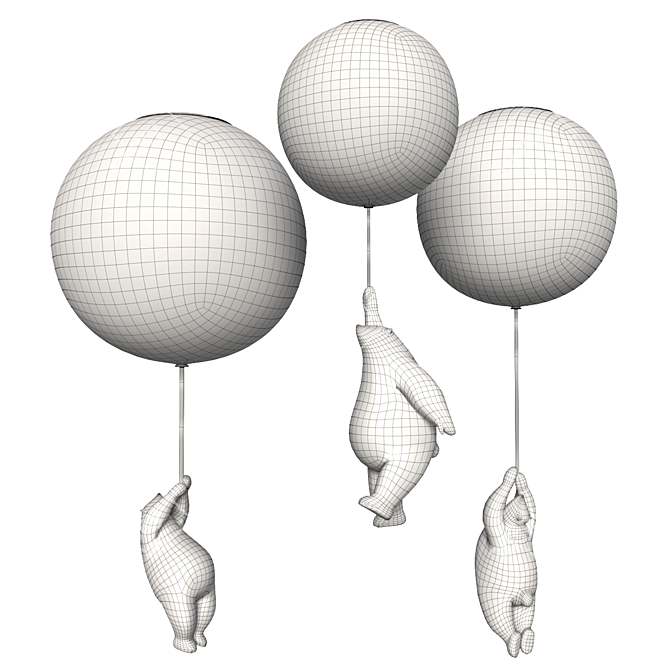 WASTY Bear Globe Chandelier 3D model image 4