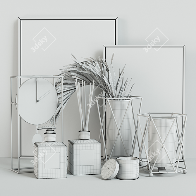 Coastal Chic Home Decor Set 3D model image 2