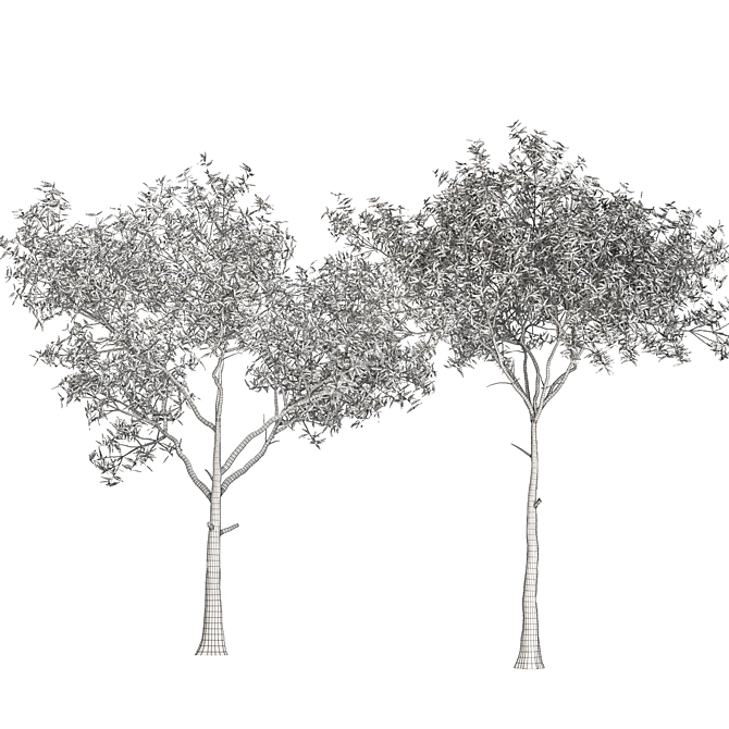 Deluxe Tree Set: 210cm & 270cm 3D model image 4