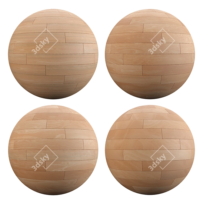 Maple Wood Parquet Texture Kit 3D model image 2