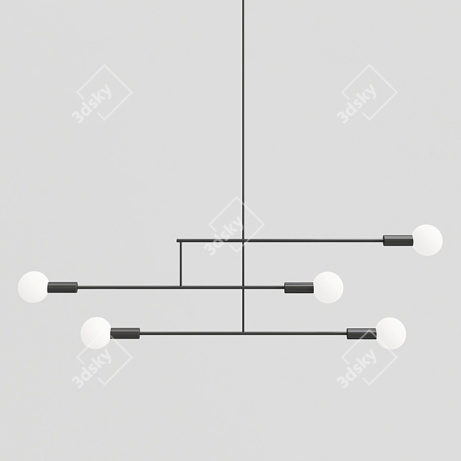 Triple Arm Mobile Light 3D model image 3