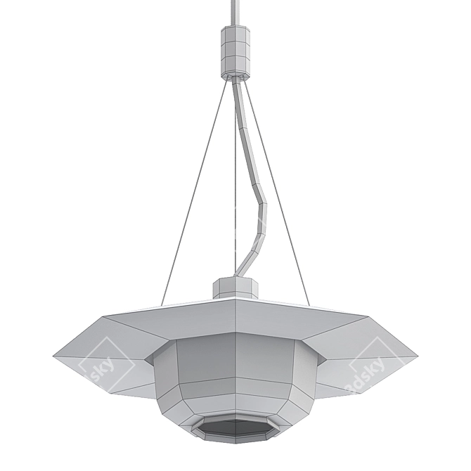 Industrial Loft Pendant Light ROSIN 3D model image 2