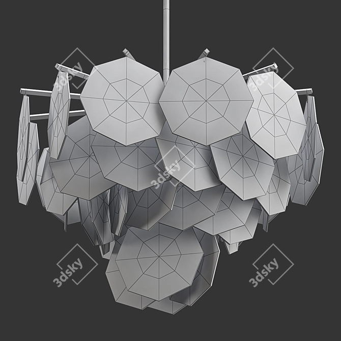 Elegant Nimbus Pendant Lamp 3D model image 2