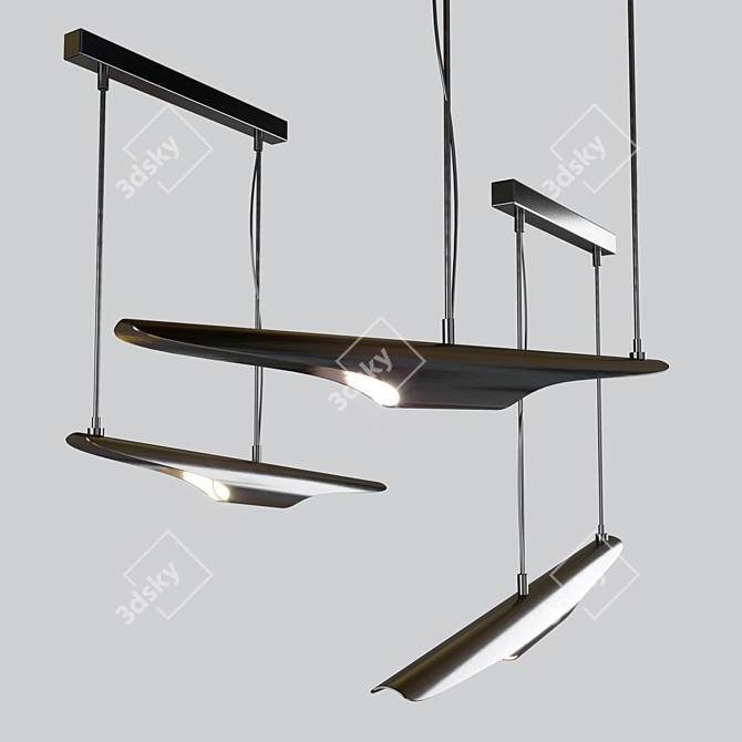 Minimalist Coltrane Pendant Light 3D model image 2