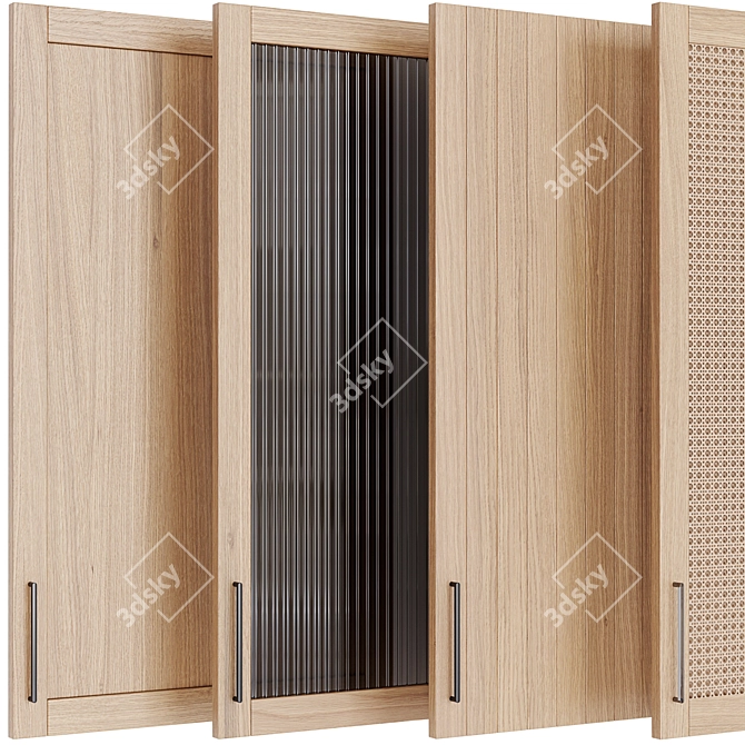 Versatile Collection of Cabinet Wood Doors 3D model image 2
