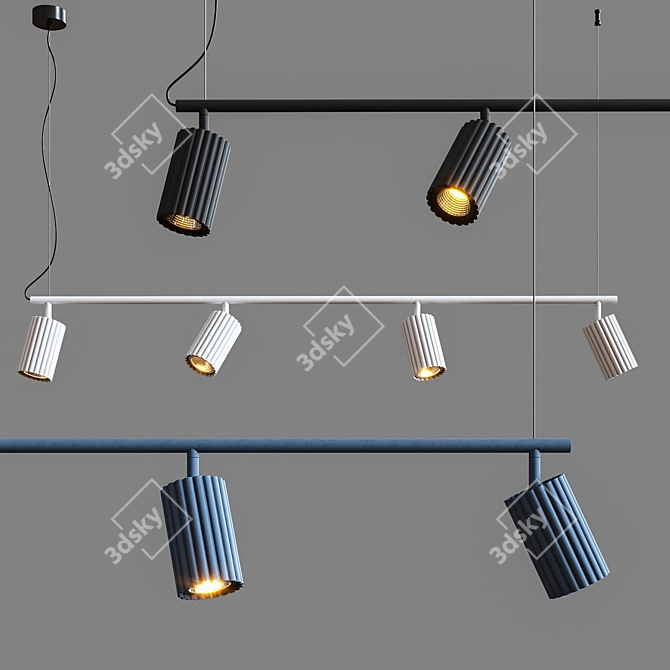 Maisy Long: Sleek Design Lamp - 120 x 18.2 cm 3D model image 1