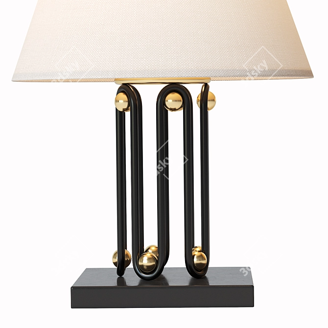 Elegant Wave Table Lamp 3D model image 3