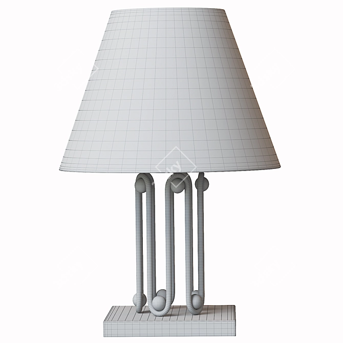 Elegant Wave Table Lamp 3D model image 5