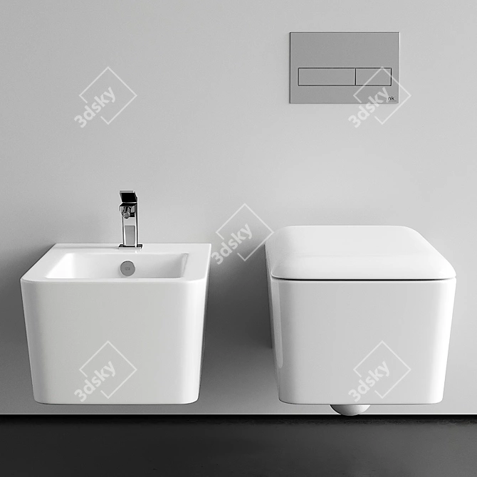 Gessi Rettangolo Wall-Hung WC 3D model image 3