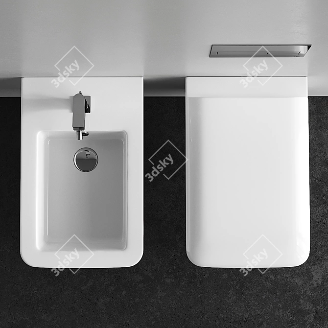 Gessi Rettangolo Wall-Hung WC 3D model image 4