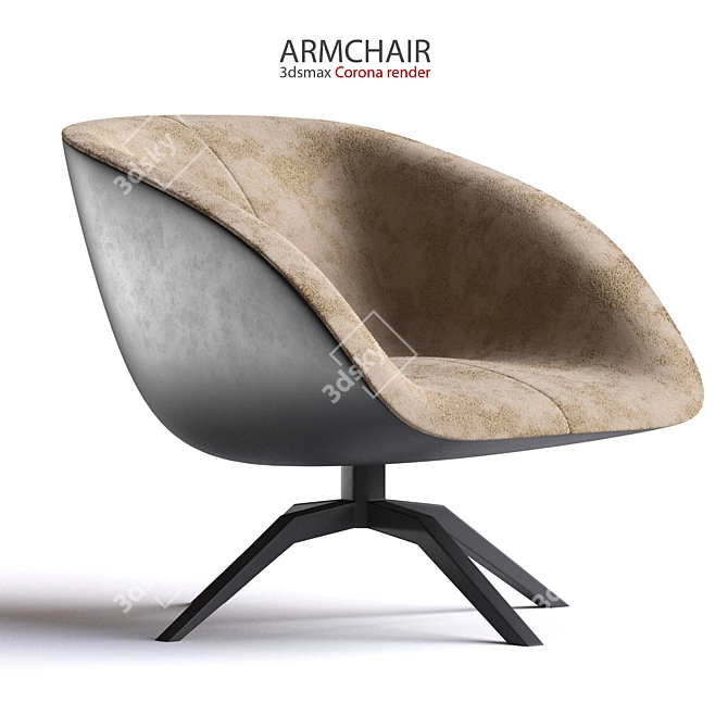 Designer9799 Armchair: Stylish and Modern 3D model image 1