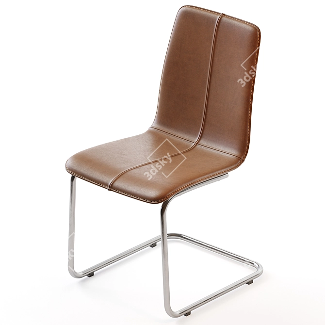 Pony Luxury Leather Chair 3D model image 4