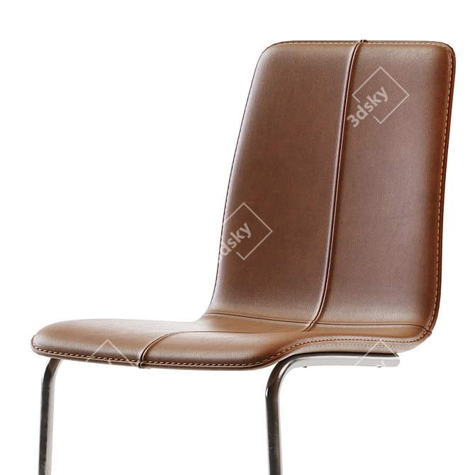 Pony Luxury Leather Chair 3D model image 5