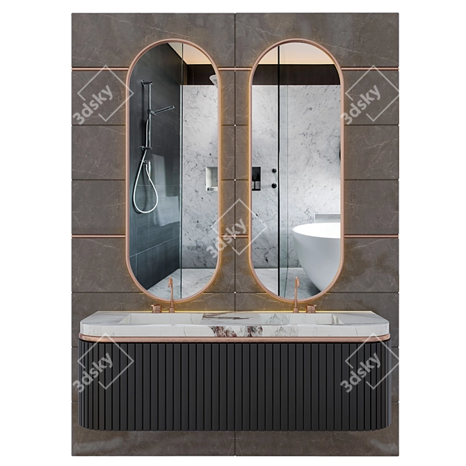 Versatile Bathroom Design Bundle 3D model image 4