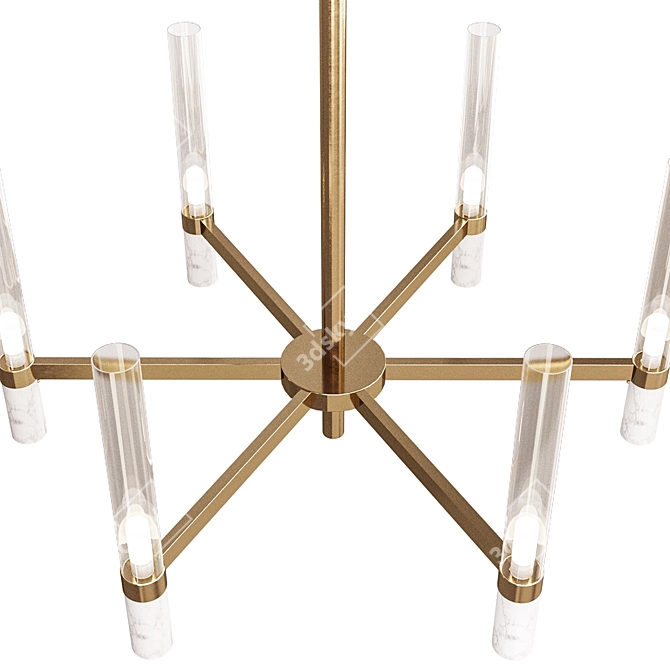 Elegant Carrara Chandelier: Il Paralume Marina 3D model image 2