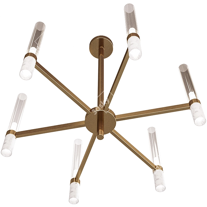 Elegant Carrara Chandelier: Il Paralume Marina 3D model image 3