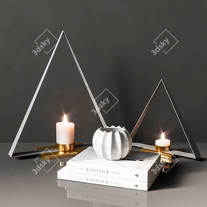 Elegant Interior Decor Set 3D model image 1