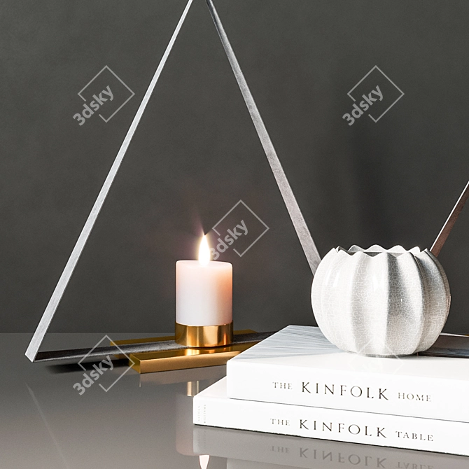 Elegant Interior Decor Set 3D model image 2