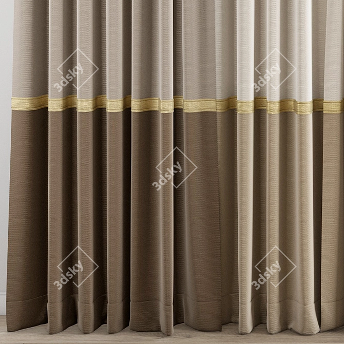 Polygonal Curtain Model 3D model image 2