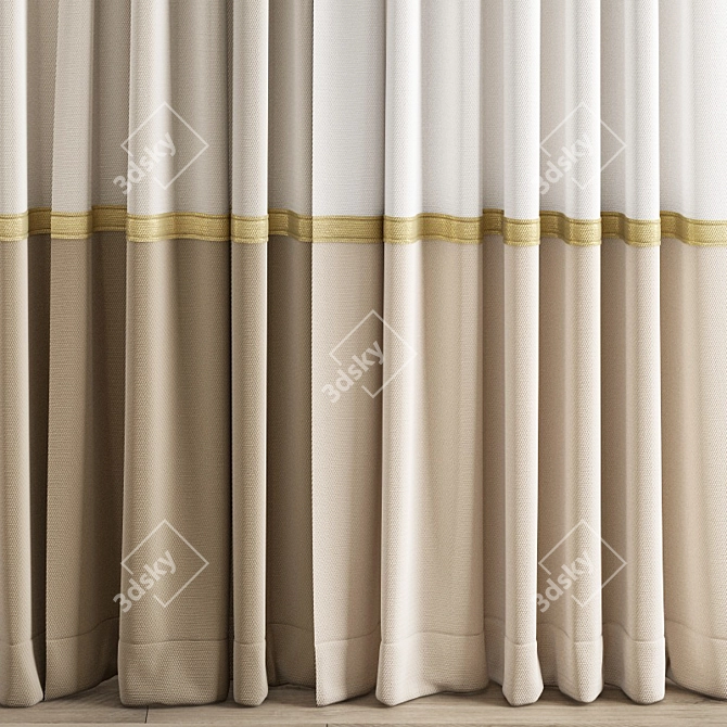 Polygonal Curtain Model 3D model image 3