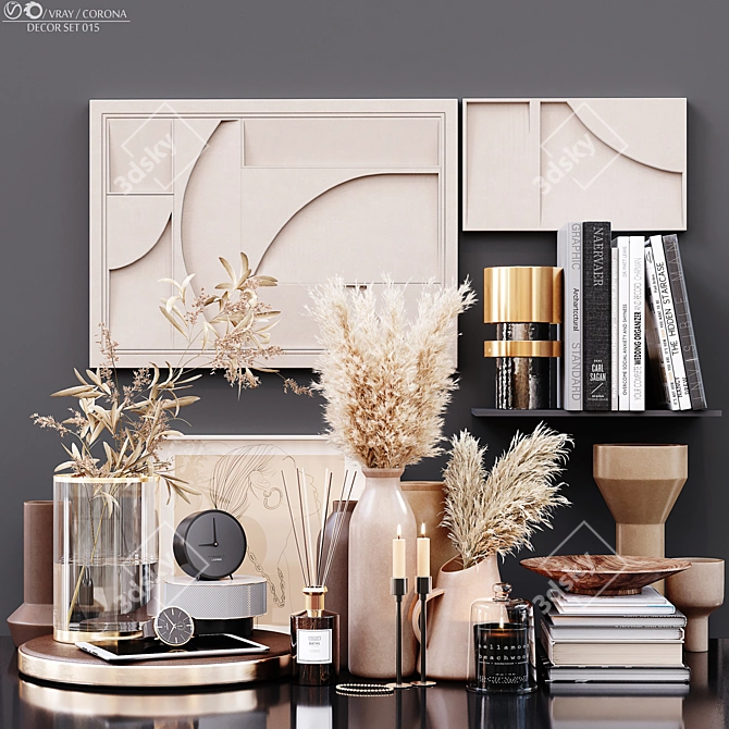 Elegant Decor Set for Stylish Spaces 3D model image 1