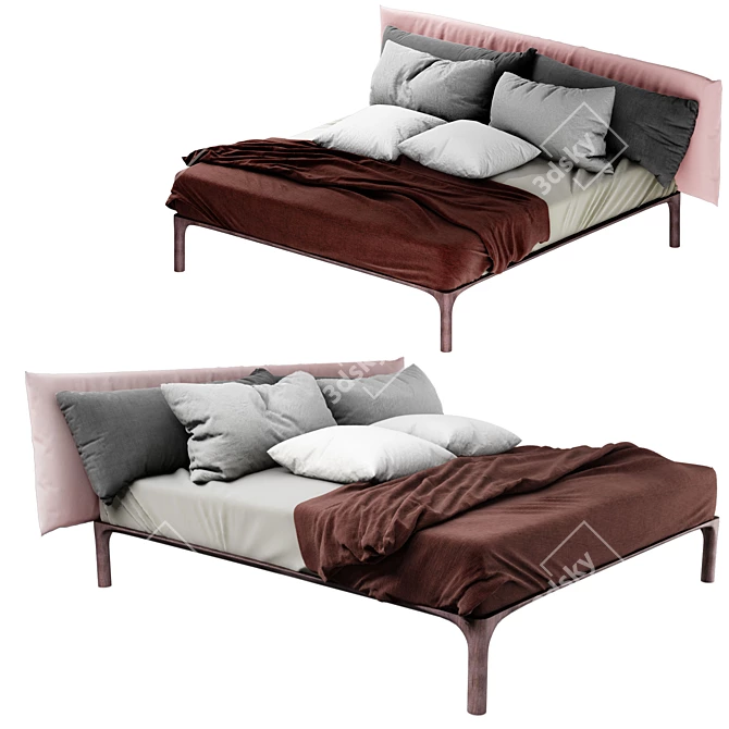 Park Bed: Modern Simplicity and Comfort 3D model image 1