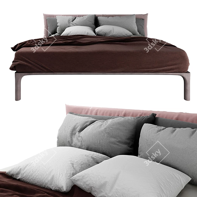 Park Bed: Modern Simplicity and Comfort 3D model image 5