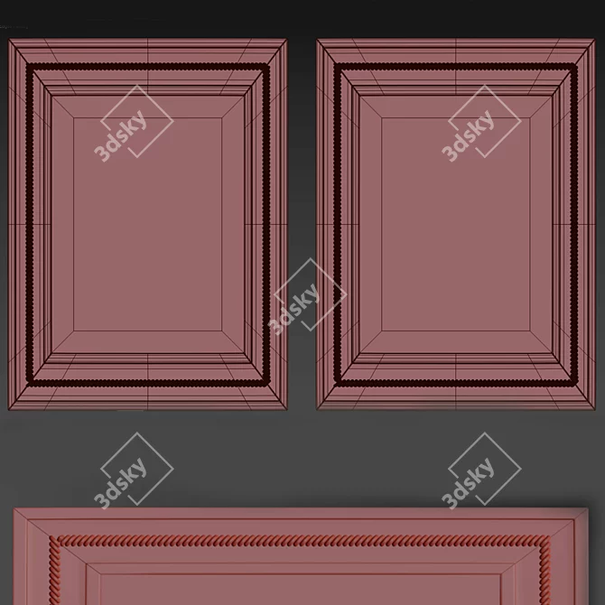 Premium Vintage Picture Frame 3D model image 2