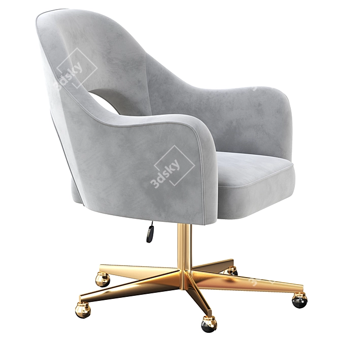 Modern Fayette Swivel Desk Chair 3D model image 4