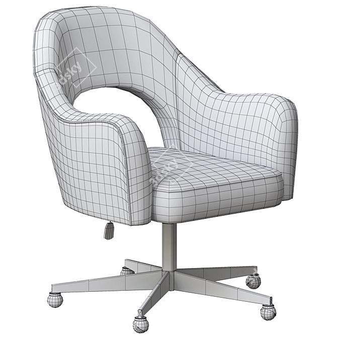 Modern Fayette Swivel Desk Chair 3D model image 7